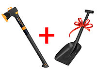 Топор-колун Fiskars Solid + Лопата автомобильная FISKARS Solid (ПРОМО)