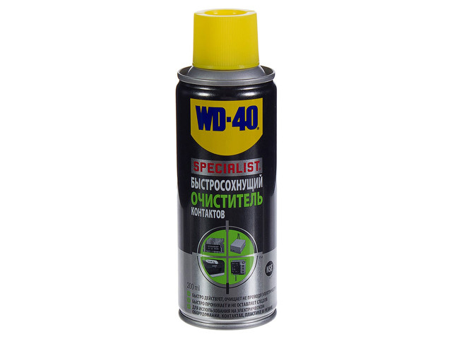 Очиститель контактов быстросохнущий WD-40 SPECIALIST 200 мл - фото 1 - id-p199809303