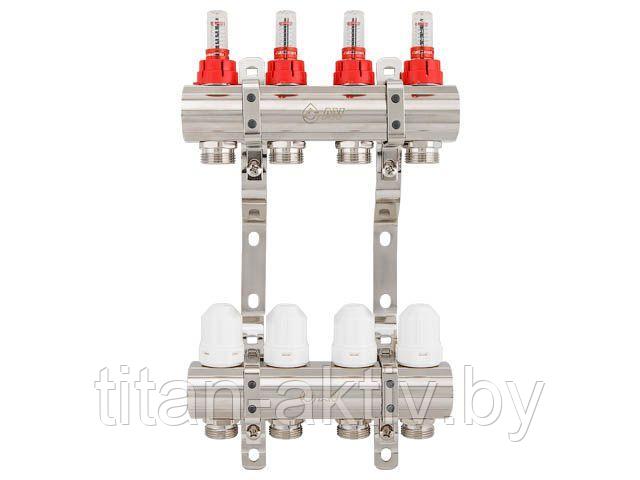 Коллекторная группа AVE777, 4 вых., AV Engineering (Для теплого пола и водоснабжения)