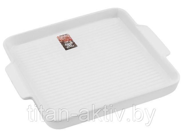 Тарелка- блюдо керамическая, 24.5х21.5х2.3 см, серия ASIAN, белая, PERFECTO LINEA - фото 1 - id-p199818020