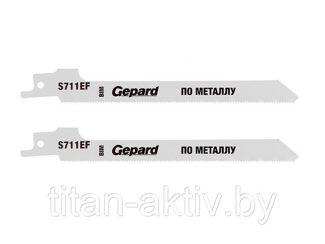 Пилка сабельная по металлу S711EF (2 шт.) GEPARD (полотно для сабельной пилы, пропил криволинейный, - фото 2 - id-p199817768