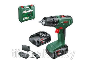 Аккум. дрель-шуруповерт BOSCH EasyDrill 18V-40 в кейсе (18.0 В, 2 акк., 1.5 А/ч, 2 скор., 40 Нм, шур