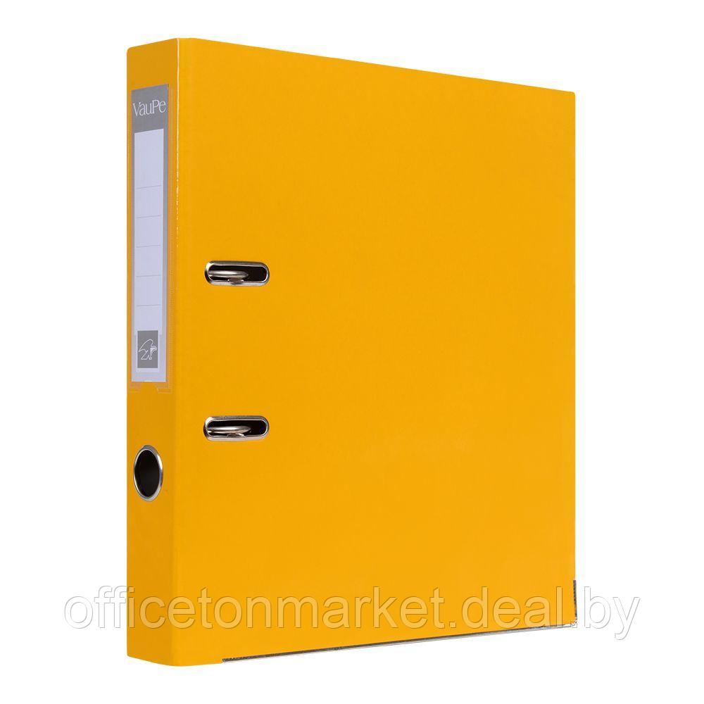 Папка-регистратор "VauPe", А4, 50 мм, ламинированный картон, желтый - фото 1 - id-p198694818