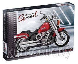 Конструктор 40004 King Мотоцикл Harley Davidson Fat Boy, 1251 деталь