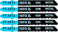 Пилки для электролобзика по металлу 50x75x1,0мм 12TPI (5шт) "Yato" YT-3413