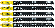 Пилки для электролобзика по дереву 75х100х1,3мм 6TPI (5шт) "Yato" YT-3403