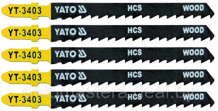 Пилки для электролобзика по дереву 75х100х1,3мм 6TPI (5шт) "Yato" YT-3403 - фото 1 - id-p199833550