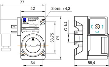 Датчик-реле давления механический ДРДМ-0,5-ДИ - фото 2 - id-p26024001