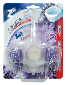 Освежитель для унитазов Блистер WC Свежинка 3 in 1 Fresh Lavender 2х40гр 2шт/упак, РФ