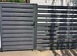 Забор из горизантального металлоштакетника, фото 3