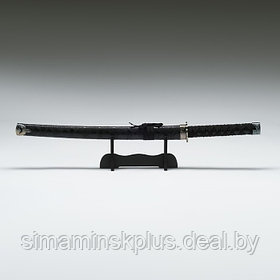 Сувенирное оружие «Катана», без подставки, чёрные ножны под змеиную кожу, 70 см
