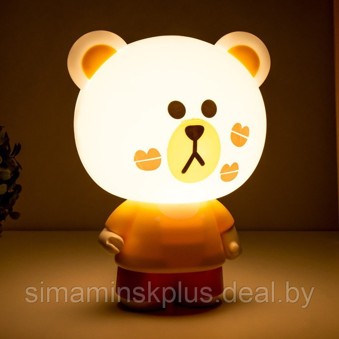 Настольная лампа Мишки E14 15Вт бело-желтый 10х15х19,5 см - фото 3 - id-p199848831
