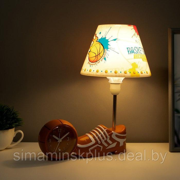 Настольная лампа "Баскетбол" E14 15Вт оранжево-белый 6х30х32,5 см - фото 3 - id-p199848849