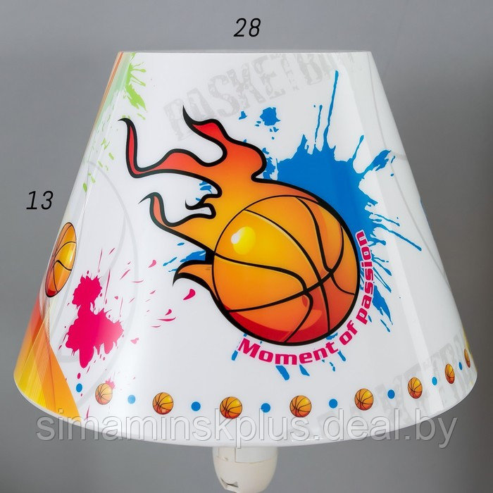 Настольная лампа "Баскетбол" E14 15Вт оранжево-белый 6х30х32,5 см - фото 8 - id-p199848849