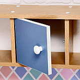Игровая мебель «Детская кухня», цвет корпуса бело-бежевый, цвет фасада бело-голубой, фартук ромб, фото 5