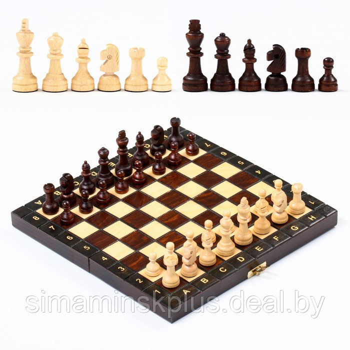 Шахматы ручной работы, 27 х 27 см, король h-6 см. пешка h-2.5 см - фото 1 - id-p199849513
