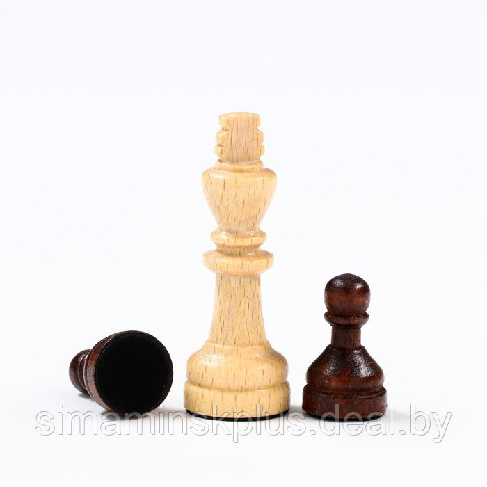 Шахматы ручной работы, 27 х 27 см, король h-6 см. пешка h-2.5 см - фото 4 - id-p199849513