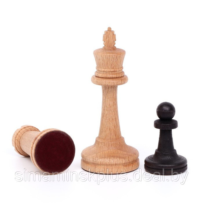 Шахматы "Баталия", утяжеленные, буковые, (король h-9 см, пешка h-4.4 см), доска 37 х 37 см - фото 2 - id-p199849519