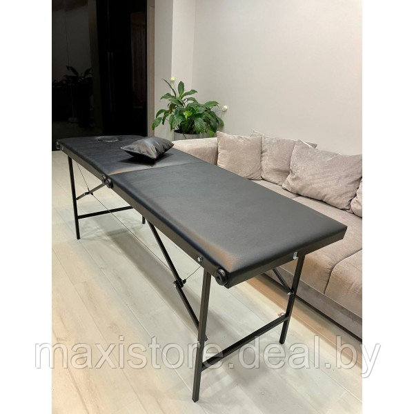 Массажный стол 190х70х70 (Черный) с подушкой - фото 5 - id-p199850473