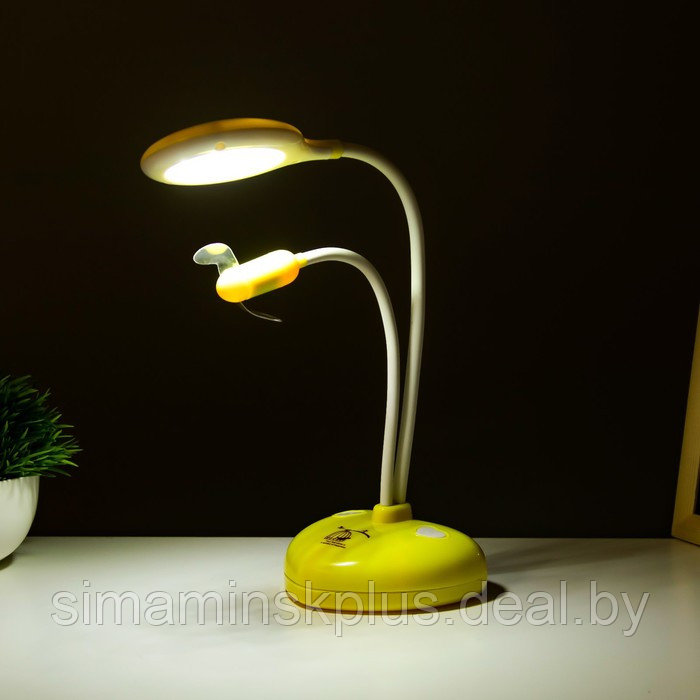 Настольная лампа "Сентра" LED 4Вт USB АКБ желтый 10х11,5х40,5 см - фото 4 - id-p199848920