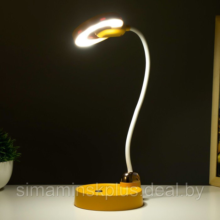 Настольная лампа "Блум" LED 3Вт АКБ USB желтый 11,5х13х45 см - фото 3 - id-p199848932