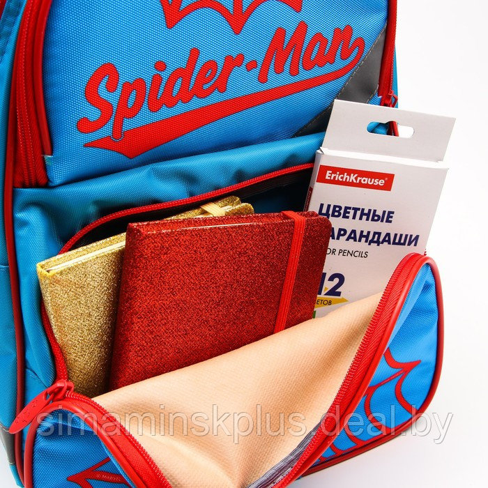 Рюкзак школьный с эргономической спинкой, 37х26х15 см, Человек-паук - фото 9 - id-p199850446