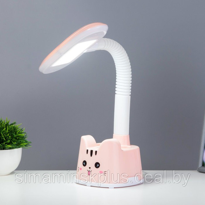 Настольная лампа "Котёнок" LED 3Вт нежно-розовый 11х26х43 см - фото 2 - id-p199848973