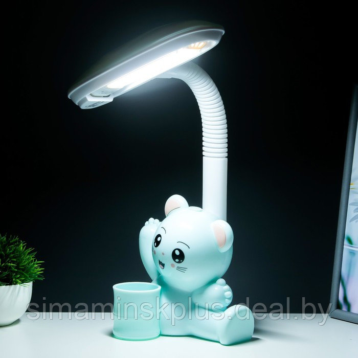 Настольная лампа "Мишка" LED 4Вт голубой 15х28,5х46 см - фото 3 - id-p199848988