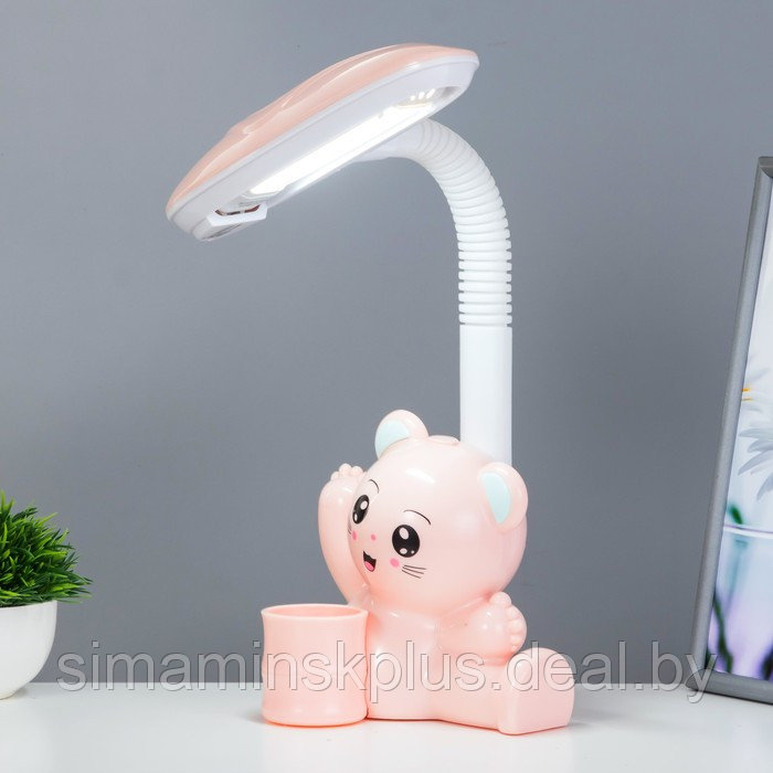 Настольная лампа "Мишка" LED 4Вт нежно-розовый 15х28,5х46 см - фото 2 - id-p199848989