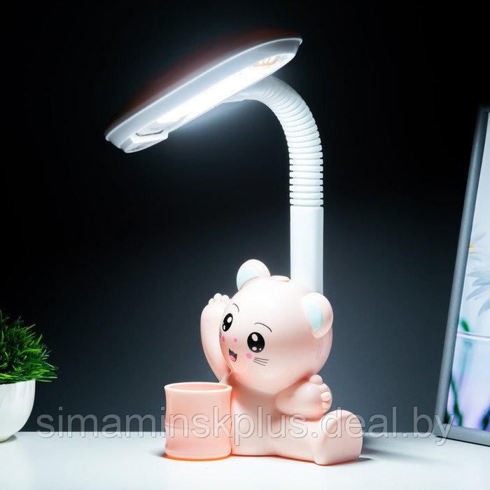 Настольная лампа "Мишка" LED 4Вт нежно-розовый 15х28,5х46 см - фото 3 - id-p199848989