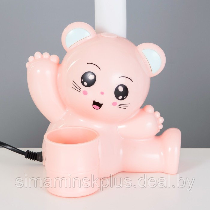 Настольная лампа "Мишка" LED 4Вт нежно-розовый 15х28,5х46 см - фото 6 - id-p199848989