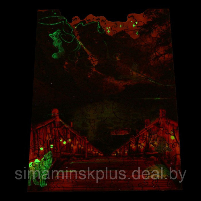 Пазл «Вечерний пейзаж» фигурные светящиеся детали - фото 7 - id-p199851200