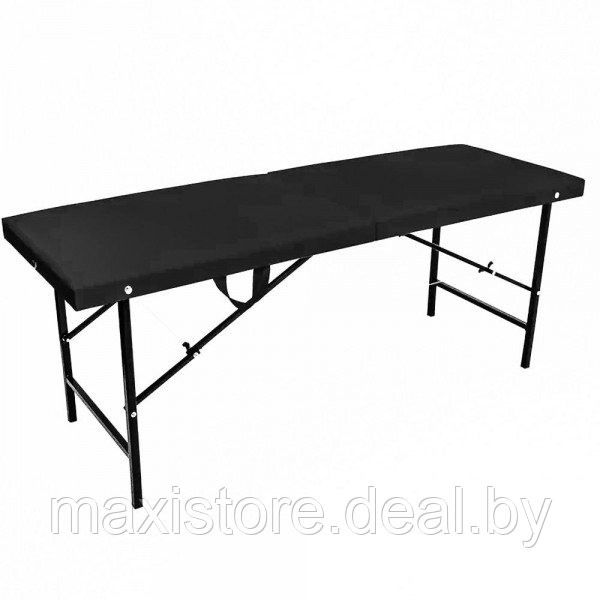 Массажный стол 190х80х70 (Черный) с подушкой - фото 1 - id-p199663819