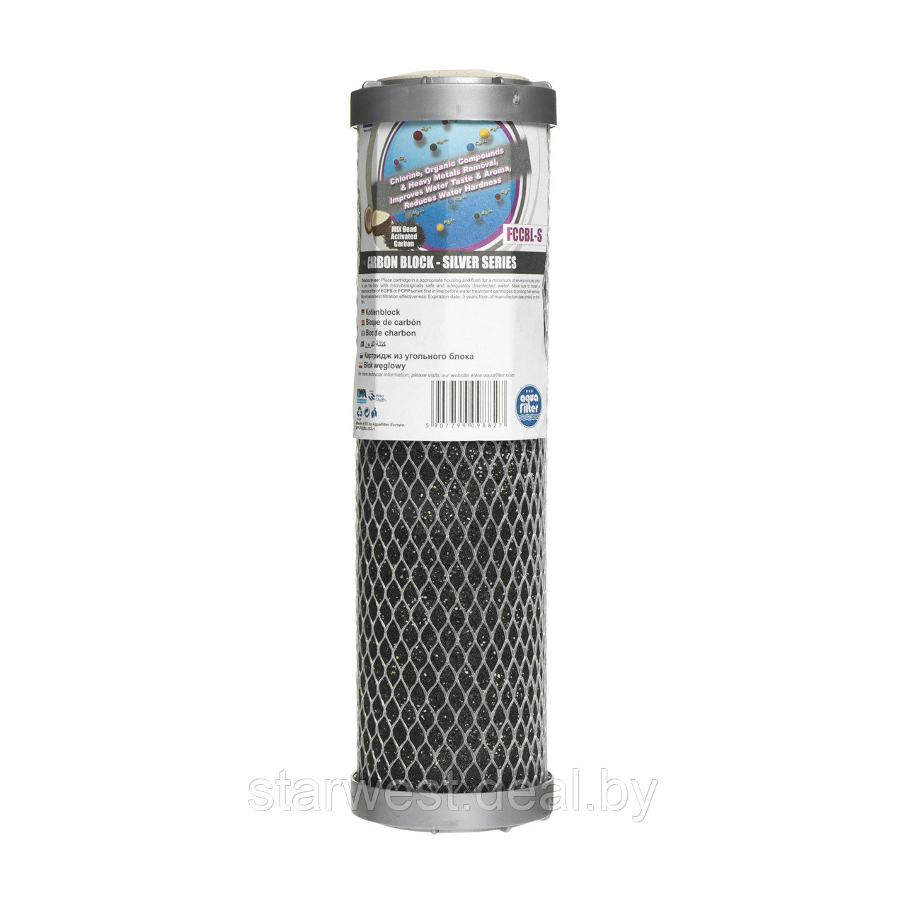 Aquafilter FCCBL-S Silver 10SL 1 шт. Картридж / фильтр угольный для очистки воды для систем под мойку - фото 1 - id-p199855623