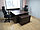 Столы письменные с креслами, цвет сонома. Набор офисной мебели для двух человек, фото 5