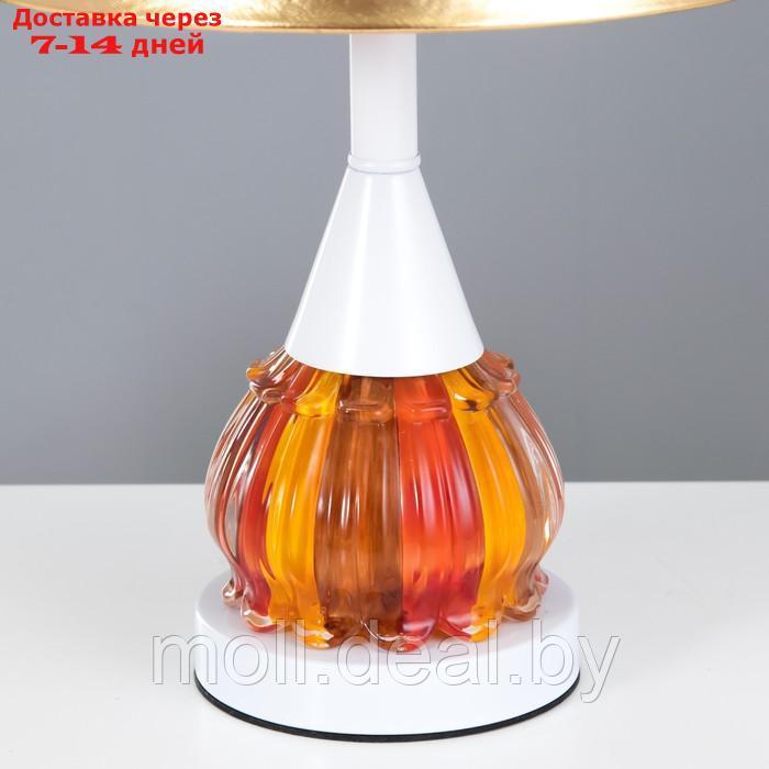 Настольная лампа "Лайдж" Е27 40Вт бело-красный 25х25х38 см - фото 5 - id-p199814345