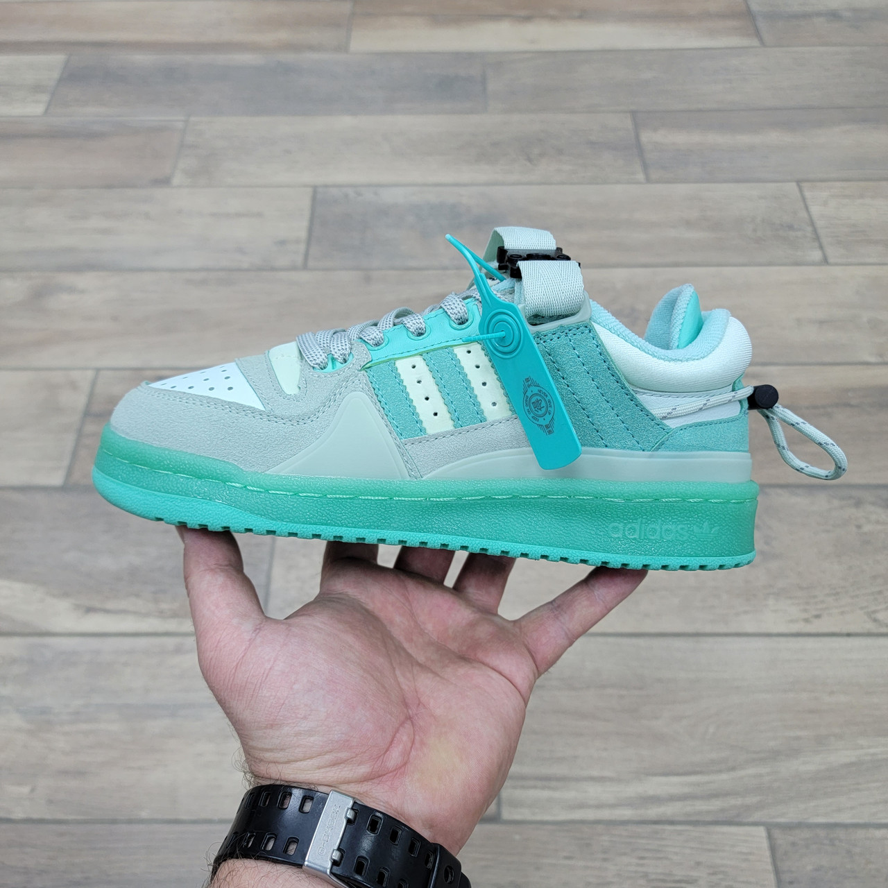 Кроссовки Bad Bunny x Adidas Forum Low Buckle Baby Blue