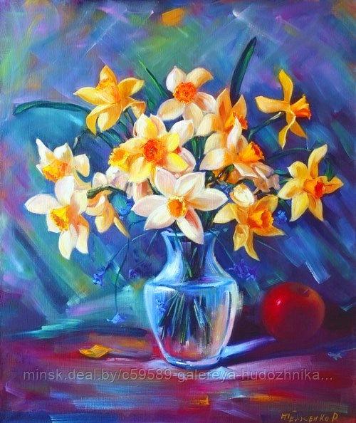 Нарциссы, цветочный натюрморт - фото 1 - id-p199867051