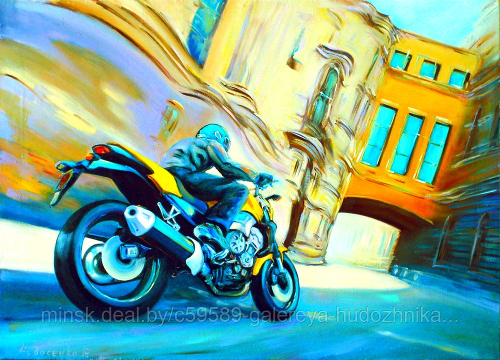 Постер мотоарт. Картины о мотоциклах - фото 1 - id-p199867124