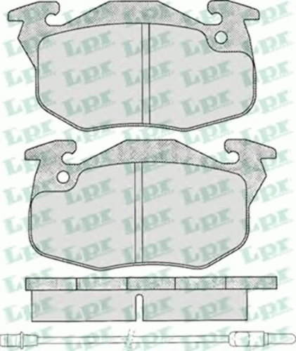 AP 05P271 Колодки тормозные дисковые передн PEUGEOT: 205 I 83-87, 205 II 87-98, 305 II 82-88, 305 II Break - фото 1 - id-p199869365