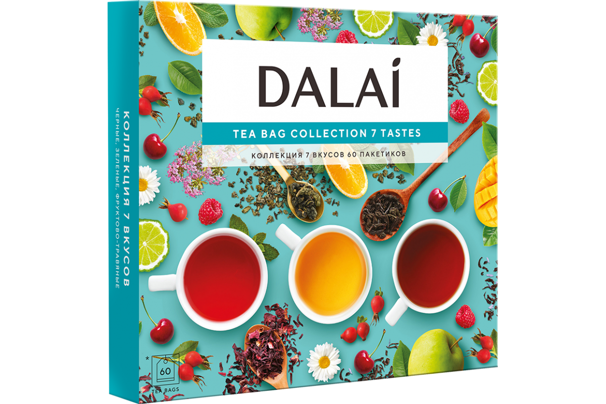 Чай Dalai Ассорти 7 вкусов, 60 конвертов - фото 1 - id-p199873742