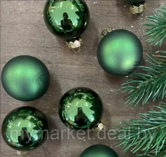 Новогодние игрушки - стеклянные елочные шары Winter Magic 4 см. - фото 3 - id-p199875250
