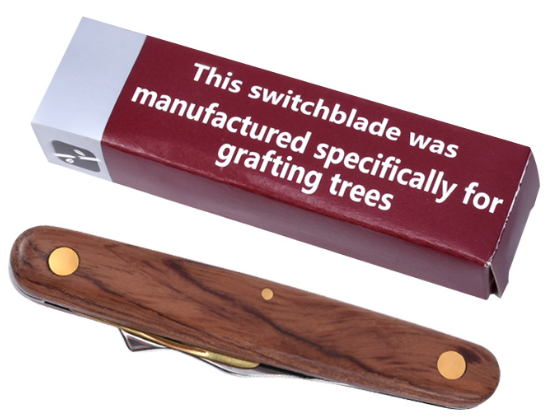 Нож окулировочный 19,6 см. Деревянная ручка - фото 3 - id-p199875428