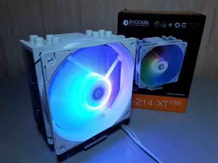 Кулер ID-Cooling SE-214-XT ARGB WHITE (LGA 1700/1200/1151/1150/1155/1156/AM5/AM4 ,TDP 180W, PWM, 4 тепл.трубки
