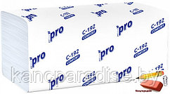 Полотенца бумажные PROtissue Comfort, V-сложение, 1 слой, 21х22/250 листов, 25 грамм, целлюлоза, арт.C192