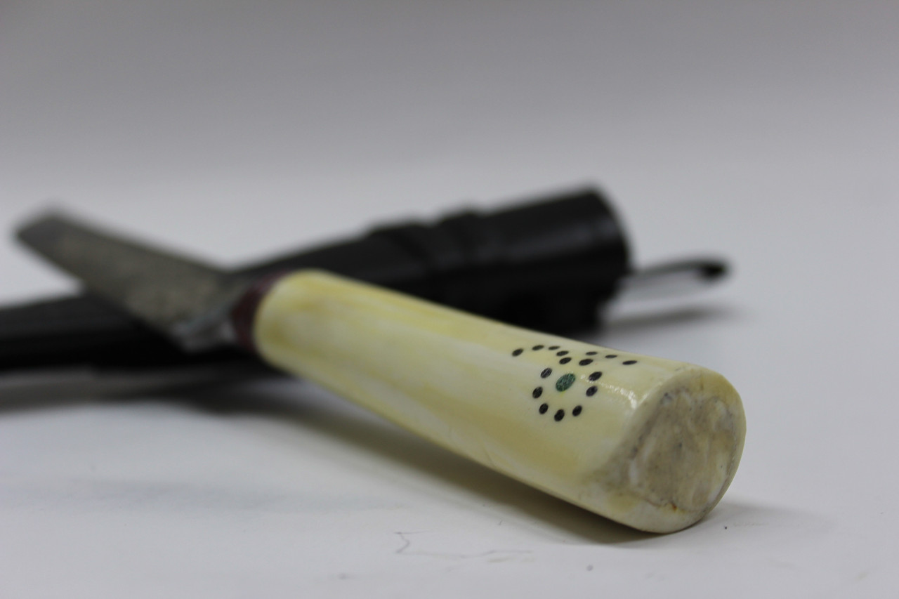 Нож Пчак с ручкой из белой кости с узором (1) - фото 2 - id-p199878067