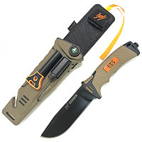 Тактический нож для выживания GERBER с огнивом и точилкой компасом и фонариком