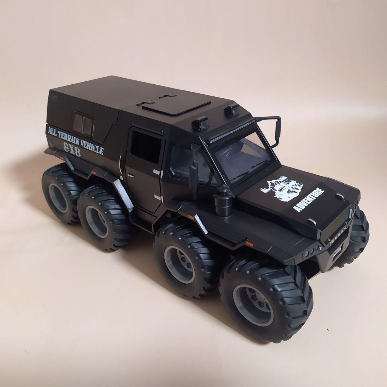 Вездеход на восьми колесах металлический со съемной крышей 1:24, фото 1