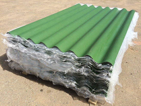 Шифер зеленый восьмиволновой 1750x1130x5.8 мм., фото 2