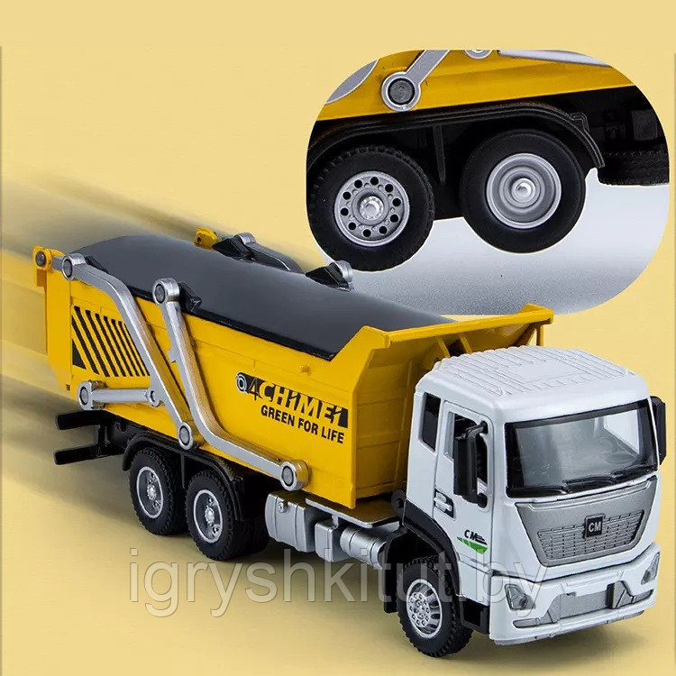 Модель грузовика металлическая, звук, свет, откидная кабина - фото 9 - id-p199944584